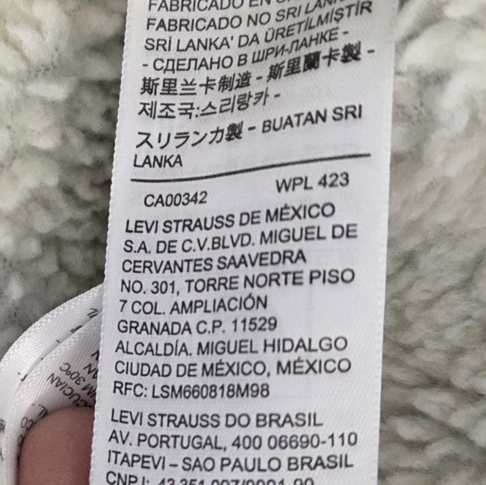 Levi's Original Sherpa Trucker Jacket Blue Denim Jean Coat Women's Size Small - Picture 14 of 14